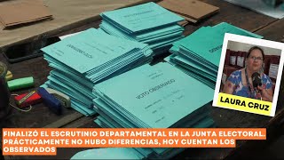 Finalizó el escrutinio departamental en la Junta Electoral Hoy cuentan los observados [upl. by Ahsotal]