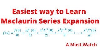 Easiest way to learn Maclaurin Series expansion Chris Maths Academy [upl. by Iclehc570]