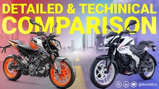 2023 KTM Duke200 VS Pulsar 200NS Tamil Comparison Review  RevNitro [upl. by Merl]