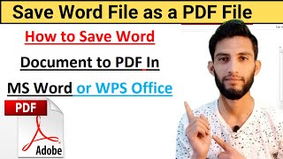 How to save word file in pdf format  How to save word file into pdf [upl. by Ariday]