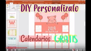 ✨💁‍♀️ GRATIS Calendarios 2019 \ 💖 DIY Calendario personalizado para regalar 👏💖 [upl. by Keeler]