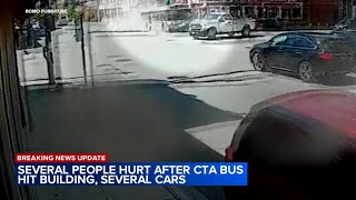 At least 5 taken to hospital after CTA bus crash in Bridgeport [upl. by Ecirtaemed]