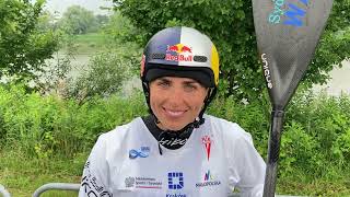 Australia’s Jessica Fox wins women’s kayak cross gold to complete hattrick in Krakow [upl. by Ioyal]