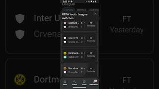 UEFA Youth League Football Scores uefayouthleague [upl. by Enwad132]