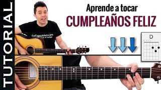 como tocar CUMPLEAÑOS FELIZ en guitarra fácil canción facil guitarra cumpleaños [upl. by Airtened]