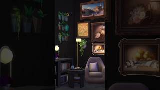 Cozy Dark Library Room  The Sims 4 Speed Build [upl. by Aiahc]