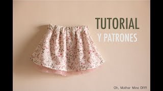 Conjunto blusa y falda parte 1 aprender a coser la falda patrones gratis [upl. by Enelhtak]