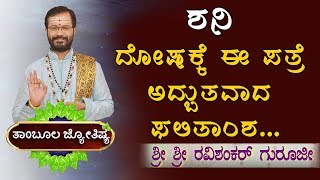 Thambula Jyothishya Ravi Shanker Guruji 2018  Shani Dosha Nivarane  Kannada Astrology 2018 [upl. by Harwin]