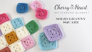 Tutorial  Solid Granny Square [upl. by Htnamas]