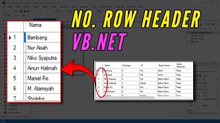 Membuat Nomor Otomatis di Row Header Datagridview VB Net  Tutorial VB Net [upl. by Rotciv256]