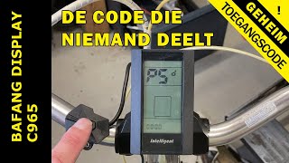 Bafang C965 Display  menu is verborgen achter password de default code werkt in veel gevallen [upl. by Keating240]