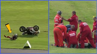 BSB Donington Park Christian Iddons WILD DONINGTON CRASH 😱 Unbelievably Walks Away UNHURT 🏍️🔥 [upl. by Nosemyaj509]