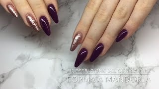 TUTORIAL Ricostruzione Mandorla  Step by Step con Cartine  Crispynails ♡ [upl. by Beckman]