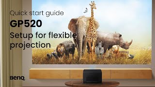 BenQ GP520 projector Flexible projection quick start guide [upl. by Wolfie]