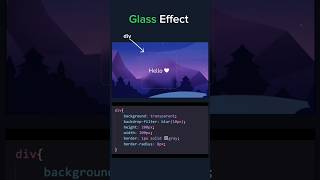 Glass Effect CSS css webdesign [upl. by Neddra485]