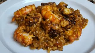 ARROZ CON PULPO Y MARISCOS COCINA TRADICIONAL GALLEGA [upl. by Odericus]