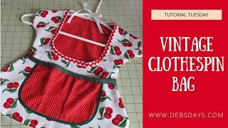 Learn How to Sew a Homemade Vintage Clothespin Bag for Your Clothesline [upl. by Norraf]