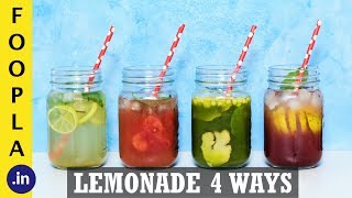 Best Homemade Lemonade Ever 4 Amazing Flavors  Drinks Recipes  Foopla [upl. by Ambur]