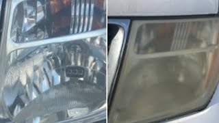 Restoring my Nissan Frontier headlights making it look like new [upl. by Slohcin911]