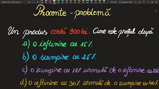 Procente problema clasa a 6 a Teorie si Exercitii Invata Matematica UsorMeditatii Online [upl. by Nachison]