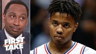 Markelle Fultz is on the verge of being the biggest NBA draft bust – Stephen A  First Take [upl. by Cacilia]