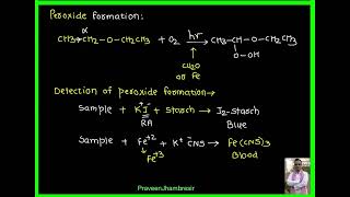 4EtherPropertiesOxoniumoxidationEther hydrolysis [upl. by Eliott151]