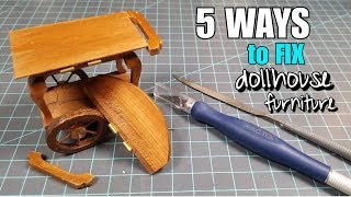 5 DIY Ways to Fix Broken Dollhouse Furniture [upl. by Wiencke]