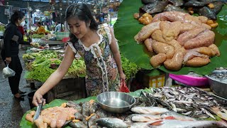 Countryside vlog Yummy fish egg cooking  Buy fish egg for cooking [upl. by Cobbie]