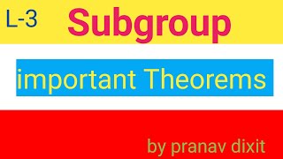 Subgroup Bsc mathematics  important Theorems subgroup in discrete mathematics [upl. by Seftton963]