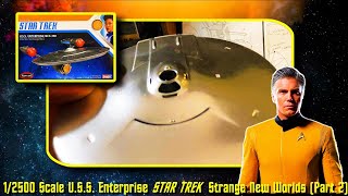 Polar Lights 12500 Scale USS Enterprise as seen in STAR TREK Strange New Worlds Part2 [upl. by Eenhpad194]