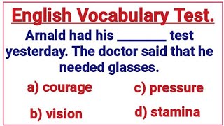 English Vocabulary Test ✍️ Can you pass this quiz📖📘✍️ [upl. by Loria408]