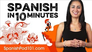 Learn Spanish in 10 Minutes  ALL the Basics You Need [upl. by Anitnas11]