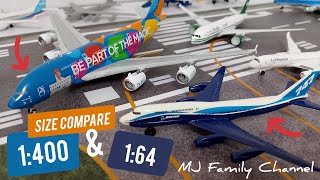 Size Comparison 1400 Plane Model vs 164 Matchbox Sky Busters Plus Other Planes [upl. by Yelhak]