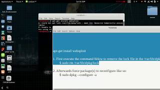 How To Fix Problem varlibdpkglock In Kali Linux 2019 [upl. by Ynnav]