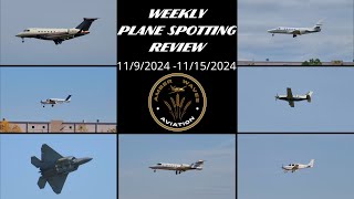 WEEKLY PLANE SPOTTING REVIEW  My Aviation Videos Posted From November 9 2024  November 15 2024 [upl. by Ellebyam460]