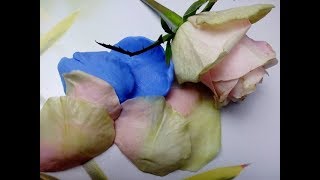 Как слепить Лепесток РОЗЫ ХФ от молда до тонировки от РитыRose petal from Molde to toning [upl. by Aklog]