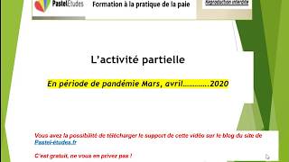 Comment calculer un salaire en cas dactivité partielle [upl. by Mcafee]