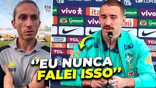 OLHA O QUE LÉO ORTIZ JOGADOR DO FLAMENGO FALOU DO FILIPE LUÍZ EM ENTREVISTA PELA SELEÇÃO BRASILEIRA [upl. by Baiel337]