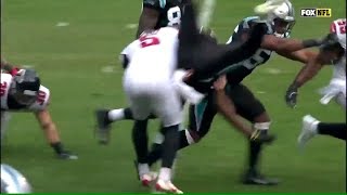 Matt Bosher Huge Hit on Kick Return  Falcons vs Panthers  NFL [upl. by Emlin11]