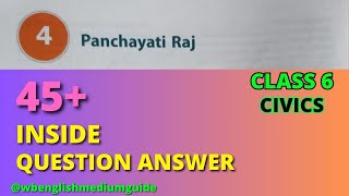 Panchayati Raj Inside Question Answer Class 6 Civic  Class 6 Panchayati Raj Inside Question Answer [upl. by Ettener856]