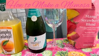 How to make the BEST Mimosa at HomeClassic Mimosa RecipeQuick and Easy Cocktail 🍹 [upl. by Lyrak]