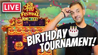 🔴 LIVE 🥳 BEAT MY BIRTHDAY SCORE 🎂 LuckyLand Slots [upl. by Maretz447]