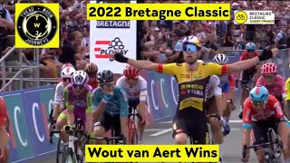 Wout van Aert Wins  2022 Bretagne Classic [upl. by Atalante863]