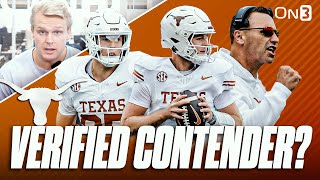 Texas Longhorns THROTTLE Michigan  Steve Sarkisian Quinn Ewers VERIFIED National Title Contender [upl. by Yecal]