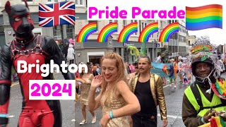 PRIDE PARADE BRIGHTON 2024 Pride weekend celebrations in Brighton LGBTQ Pride party [upl. by Ayenet]