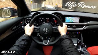 2024 Alfa Romeo Stelvio Veloce POV Drive  Just the Sound  Allcarnews [upl. by Dame]