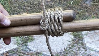 Scouting America How to Tie a West Country Half Knot Round Lashing [upl. by Eelrihs]