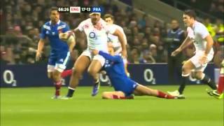 Manu Tuilagi shows up Bastareaud vs France 2013 [upl. by Aelem]