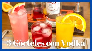 🍊 3 Cócteles FÁCILES y Económicos con VODKA ► Tragos con Vodka y Frutas [upl. by Crompton]