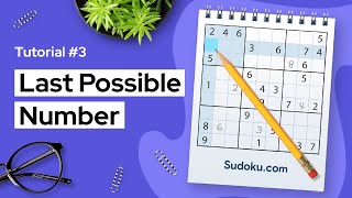 Last possible number  a Sudoku technique for beginners [upl. by Cherida]